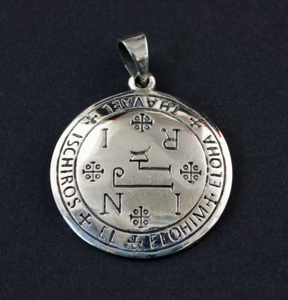 Pendentif sceau de l’Archange Thavaël – bijou talisman en argent massif 925