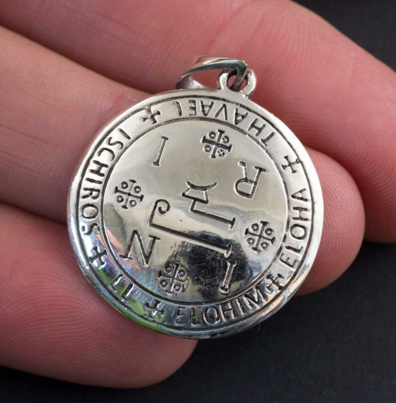 Pendentif sceau de l’Archange Thavaël – bijou talisman en argent massif 925