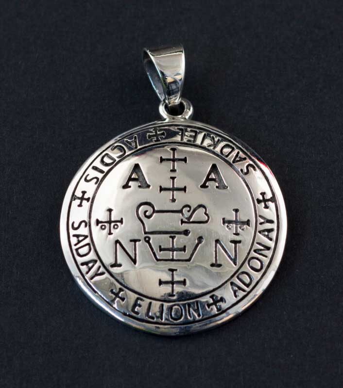 Pendentif sceau de l’Archange Zadkiel (Sadkiel) – sigil talisman en argent massif 925