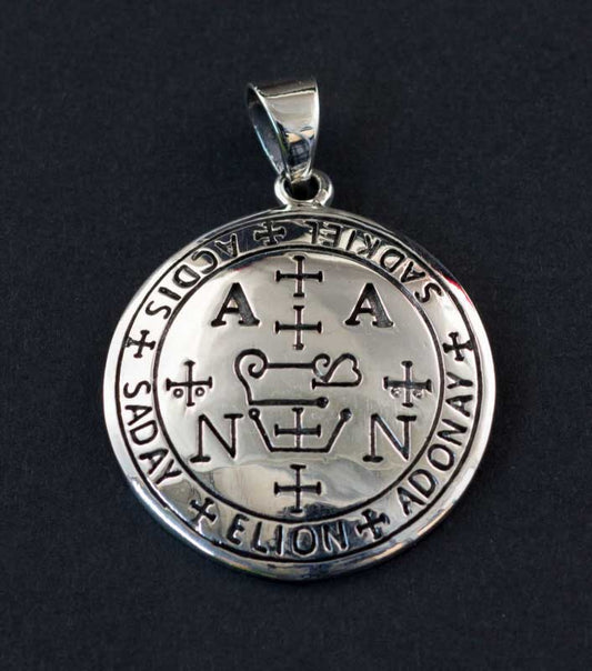 Pendentif sceau de l’Archange Zadkiel (Sadkiel) – sigil talisman en argent massif 925