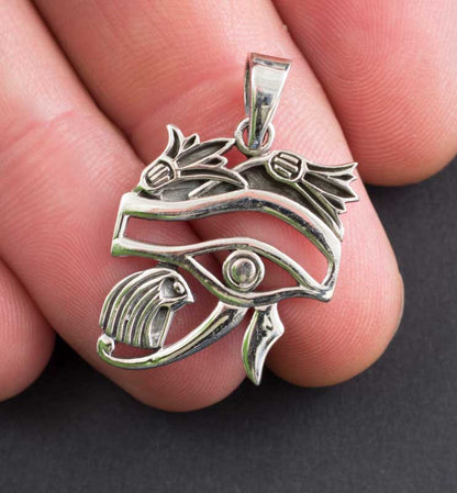 Pendentif Œil d’Horus en argent massif 925 – Symbole de protection et de renouveau (Copie)