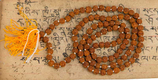 Mala Tibétain En Graines De Rudraksha – Collier Rosaire Chapelet Spirituel