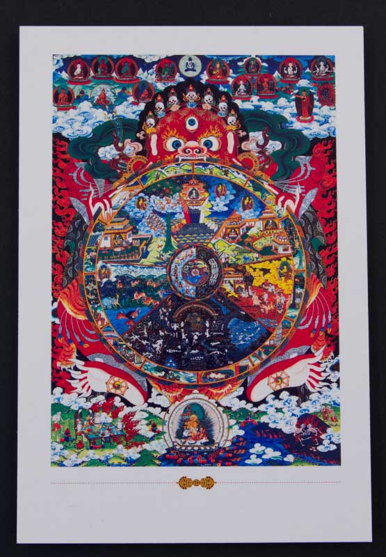 Carte Postale Roue De La Vie Bhavachakra – Symbole Bouddhiste Tibétain