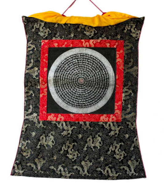 Mandala De Longue Vie Sagesse – Thangka Bouddhiste Du Népal