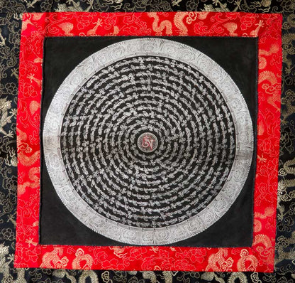 Mandala De Longue Vie Sagesse – Thangka Bouddhiste Du Népal
