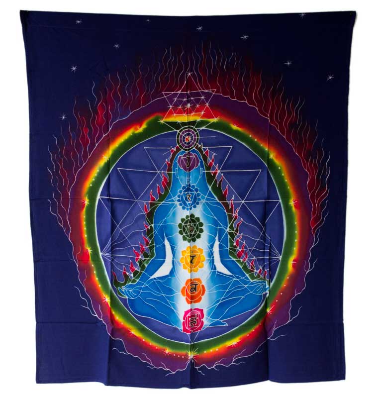 Batik Chakra Connexion – Peinture Artisanale sur Coton de Bali