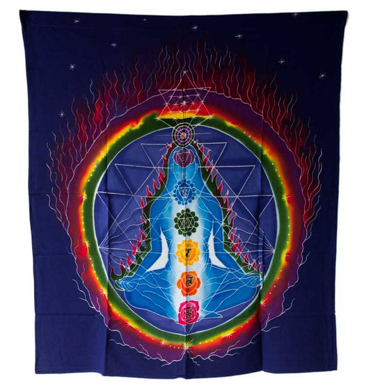 Batik Chakra Connexion – Peinture Artisanale sur Coton de Bali