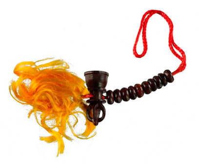 Compteur de prières à mala tibétain en bois – Accessoire rituel pour chapelet bouddhiste