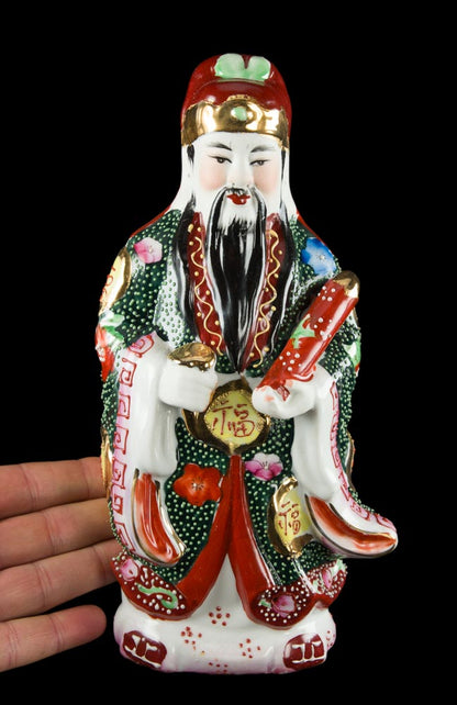 Trois Sages Chinois Fuk Luk Sau – Statuettes en Porcelaine de Chine