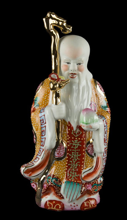 Trois Sages Chinois Fuk Luk Sau – Statuettes en Porcelaine de Chine