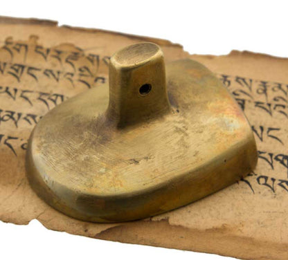 Moule À Tsa-Tsa Mahakala En Alliage De Cuivre – Objet Rituel Du Bouddhisme Vajrayana