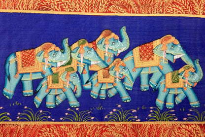 Peinture Moghole Indienne – Éléphant Royal Majestueux