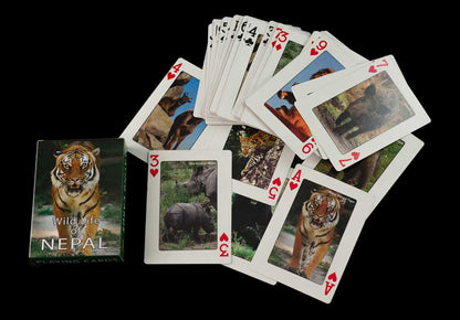 Jeu de 56 Cartes à Jouer – Les Animaux de l'Himalaya du Népal
