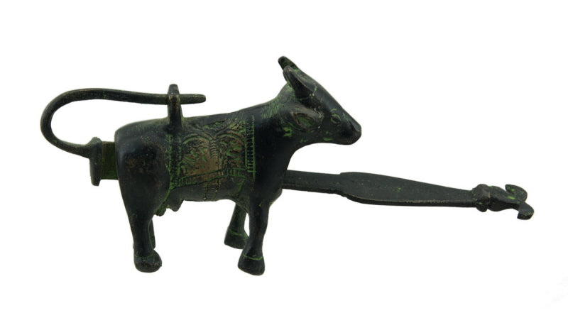 Cadenas Décoratif Vache Sacrée En Métal – Artisanat Traditionnel Indien