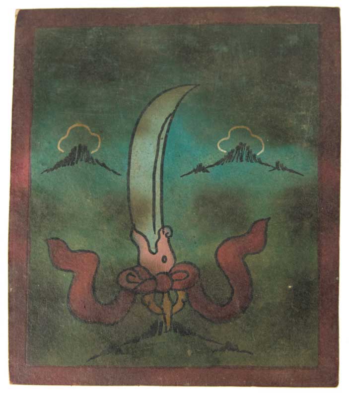 Tsakli Churi – Peinture Miniature Tibétaine Rituelle Objet Sacré Himalayen