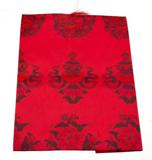 Khata KATA écharpe de félicité rouge – écharpe rituelle tibétaine en soie