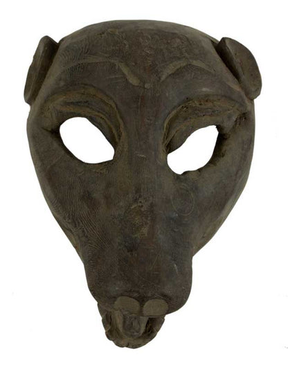 Ancien Masque Tibétain Animalier – Masque Chamanique De L’Himalaya – Bois