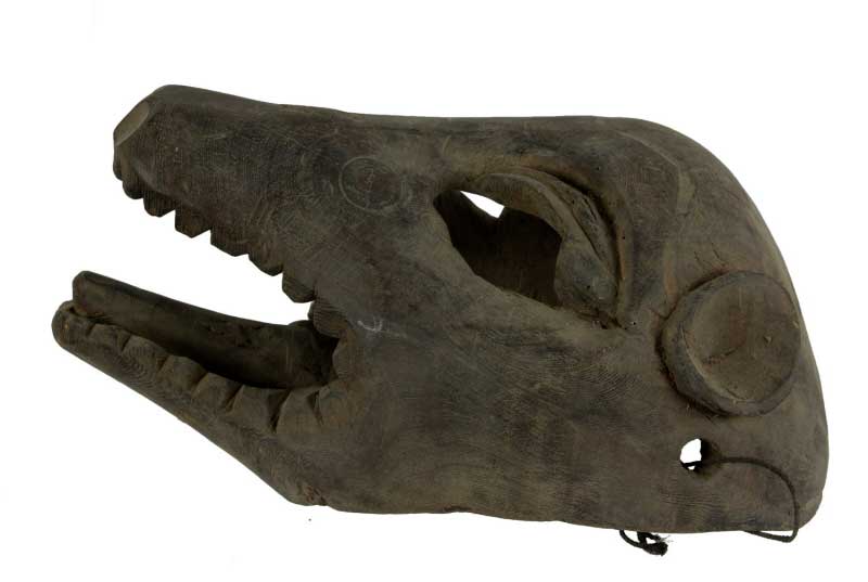 Ancien Masque Tibétain Animalier – Masque Chamanique De L’Himalaya – Bois
