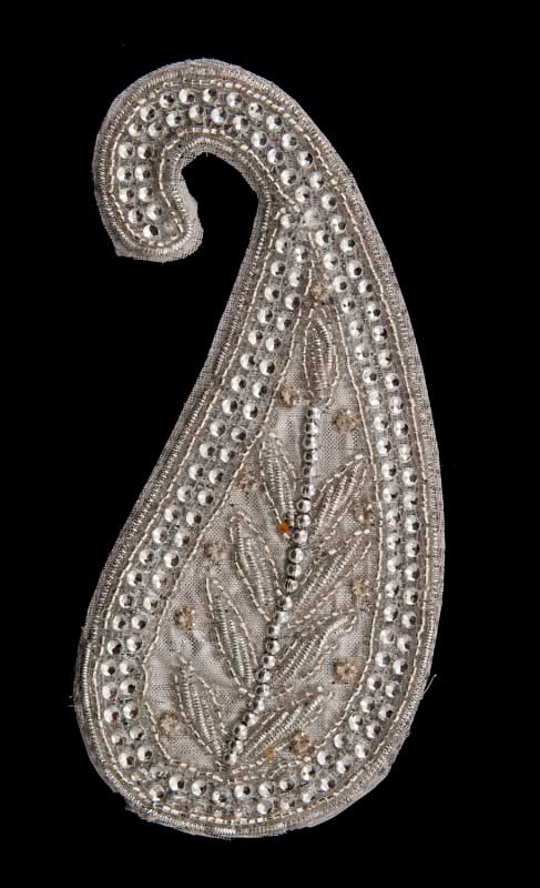 Grand Écusson Brodé Cachemire Avec Strass – Artisanat Indien