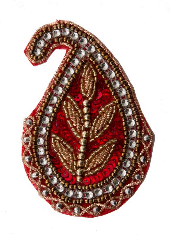 Écusson Brodé Cachemire Avec Strass – Artisanat Indien