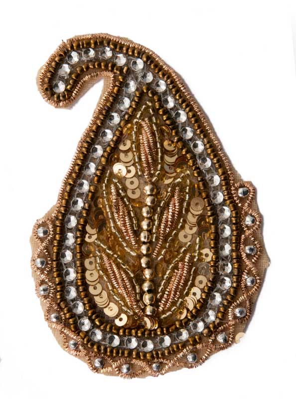 Écusson Brodé Cachemire Avec Strass – Artisanat Indien
