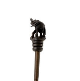 Pic à cheveux Éléphant en bois fait main – Accessoire artisanal d'Inde