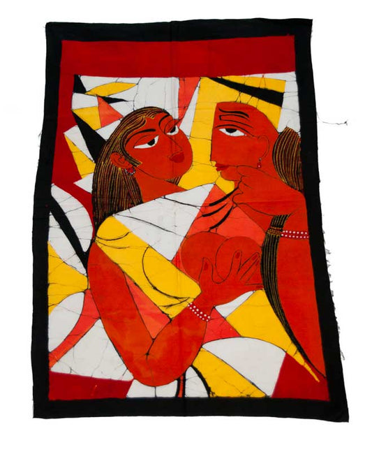 Batik du Sri Lanka « Création Érotique » en Toile de Coton Fait Main
