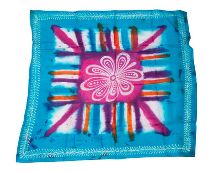 Batik du Sri Lanka Fleur de Vie – Peinture Artisanale sur Coton
