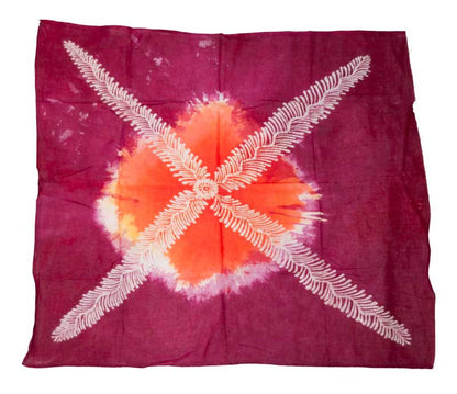 Batik du Sri Lanka Fleur de Kandy – Peinture Artisanale sur Coton