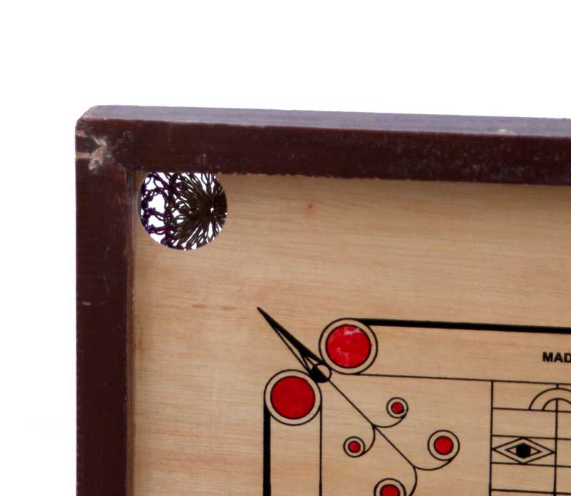 Ancien Carrom Indien en Bois – Jeu Traditionnel Artisanal 49 cm