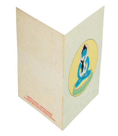 Carte De Vœux Bouddhiste Shakti Bouddha – Papier Népalais Artisanat Spirituel
