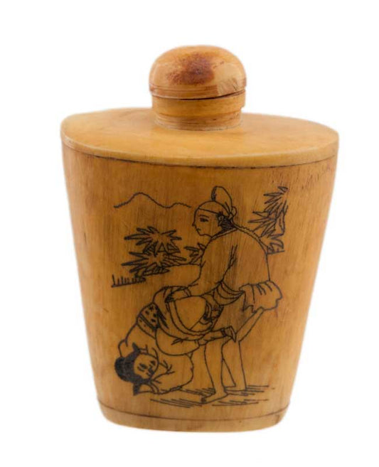 Ancienne Tabatière Kamasutra – Fiole à Tabac Artisanale du Népal