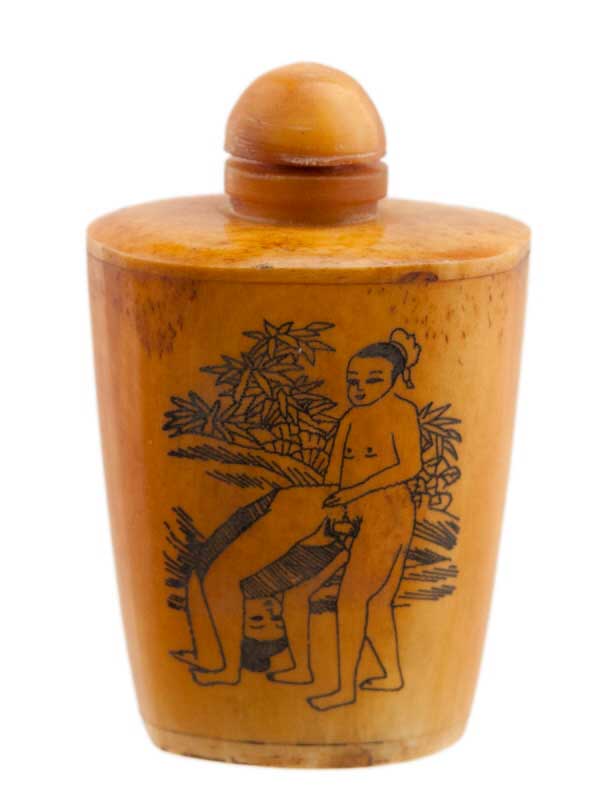 Ancienne Tabatière Kamasutra – Fiole à Tabac Artisanale du Népal