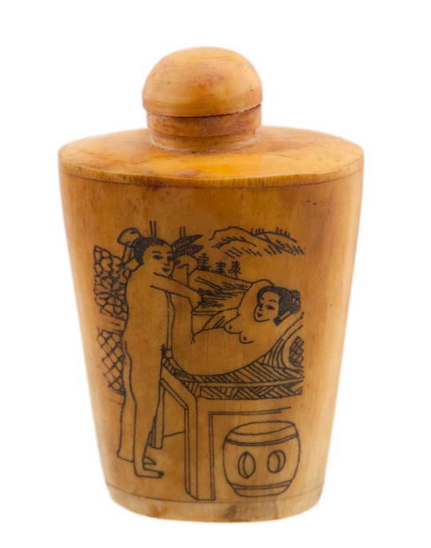 Tabatière Ancienne Kamasutra – Fiole à Tabac Artisanale du Népal