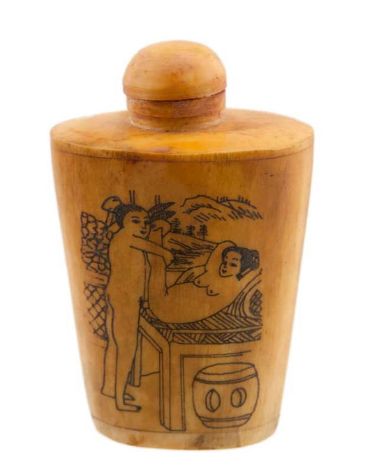 Tabatière Ancienne Kamasutra – Fiole à Tabac Artisanale du Népal