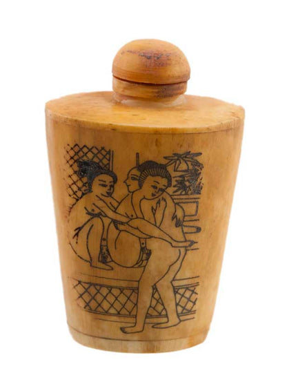 Tabatière Ancienne Kamasutra – Fiole à Tabac Artisanale du Népal