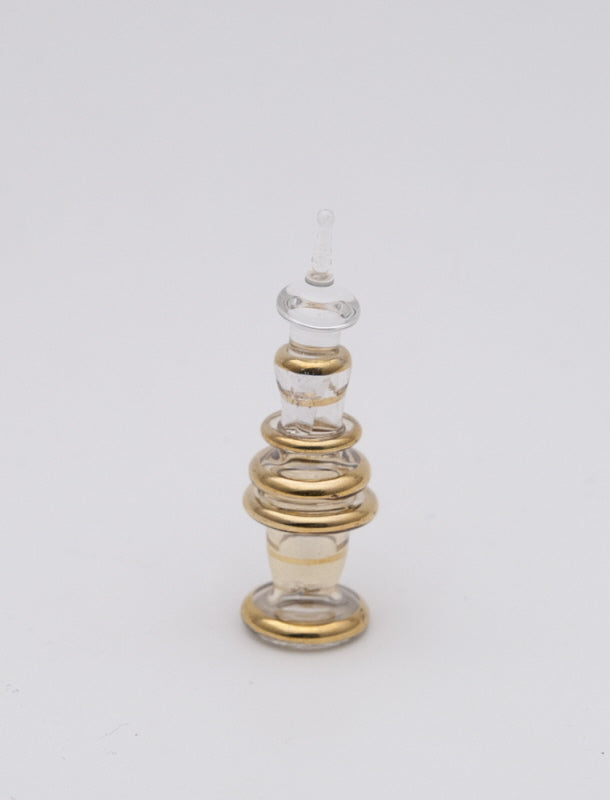 Flacon À Parfum Égyptien Doré En Verre Soufflé – Artisanat Traditionnel