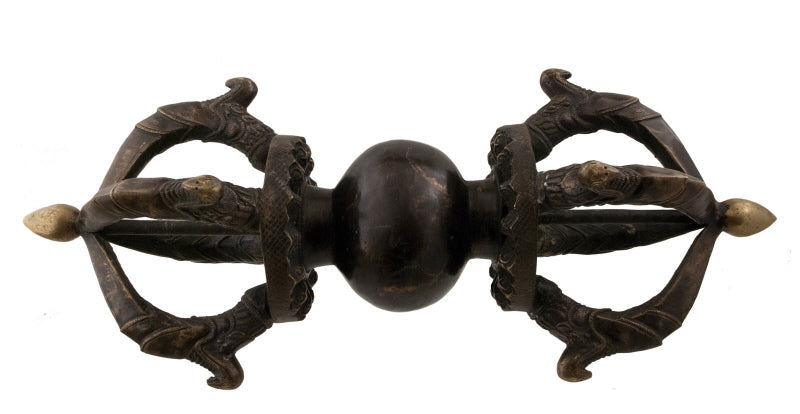Grand Dorje Vajra Népalais en Bronze – Instrument Rituel du Bouddhisme Vajrayana