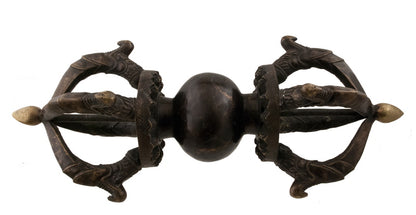 Grand Dorje Vajra Népalais en Bronze – Instrument Rituel du Bouddhisme Vajrayana