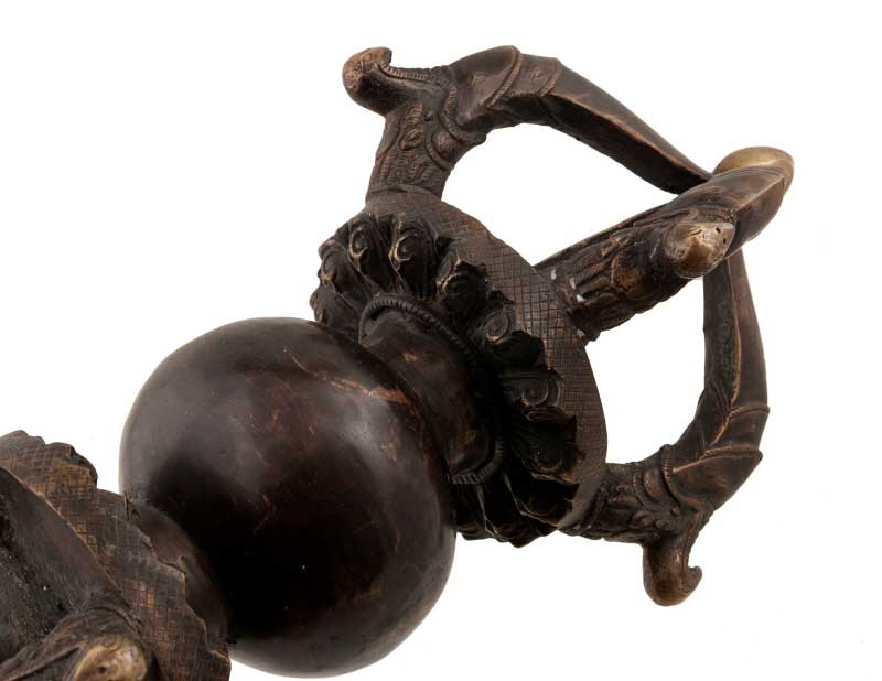 Grand Dorje Vajra Népalais en Bronze – Instrument Rituel du Bouddhisme Vajrayana