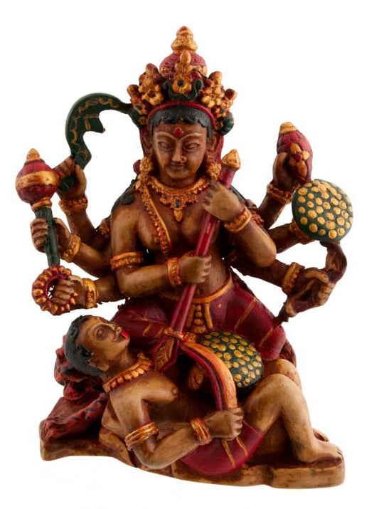 Statue Déesse Kali en Résine Colorée – Mahakali, Divinité Hindoue du Népal