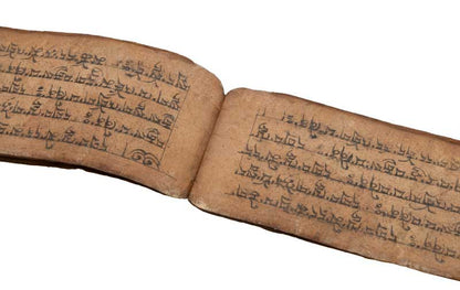 Ancien Livre de Prières Tibétaines Manuscrit – 14 Pages Bouddhistes du Népal