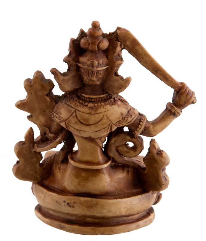 Statue Bouddhiste Manjushri Tibétaine En Résine – Déité De La Sagesse