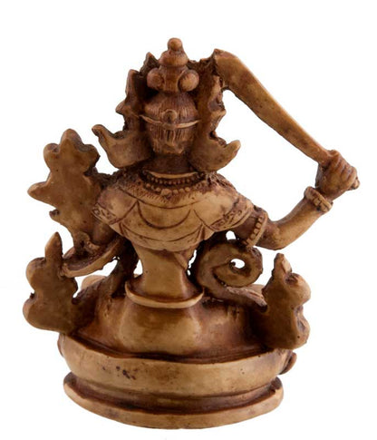 Statue Bouddhiste Manjushri Tibétaine En Résine – Déité De La Sagesse