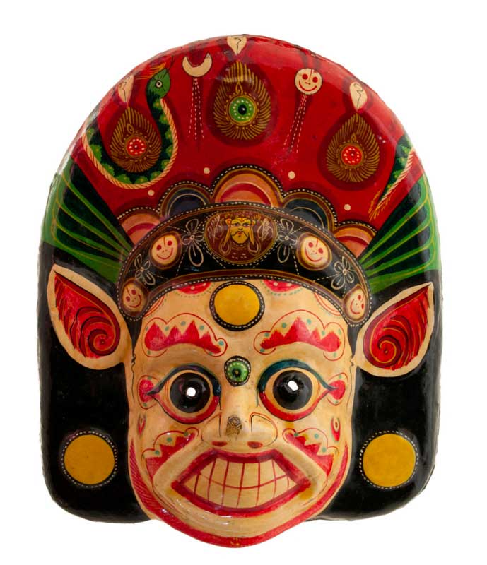 Masque Mahakali De Danse – Masque Népalais Du Festival Indra Jatra