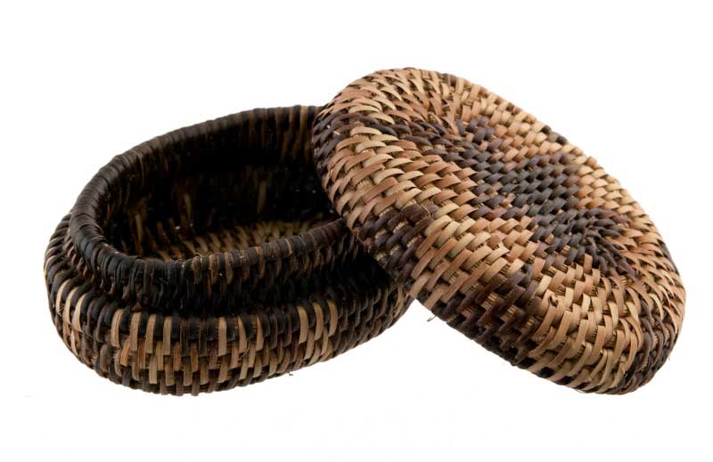 Boîte À Bijoux Ovale En Vannerie Nito – Artisanat Mangyan Des Philippines