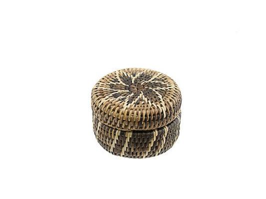 Boîte Ronde En Vannerie Nito – Artisanat Mangyan Des Philippines