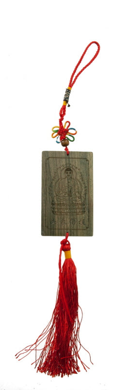 Carte Bouddhiste De Protection En Bois – Talisman Porte-Bonheur Bouddha