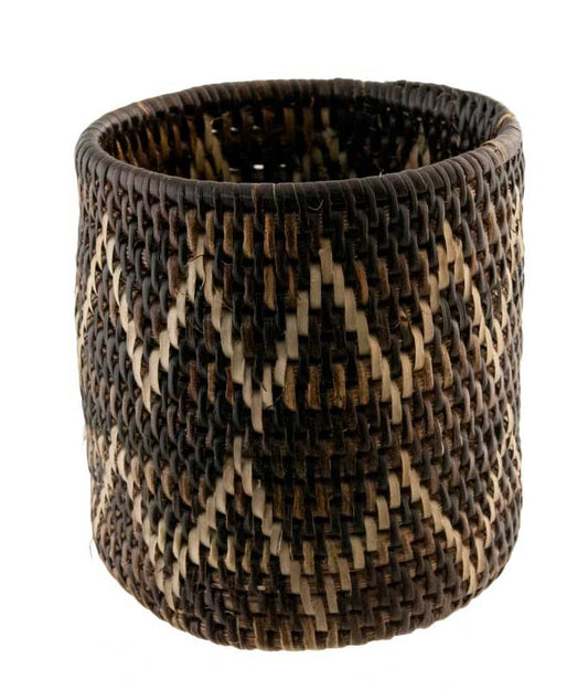 Porte-Canette Avec Soucoupe En Vannerie Nito – Artisanat Mangyan Des Philippines