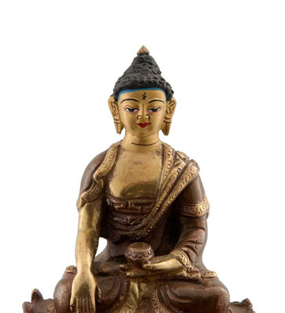 Statue tibétaine de Bouddha Akshobhya en bronze – Bouddha de la sagesse immuable